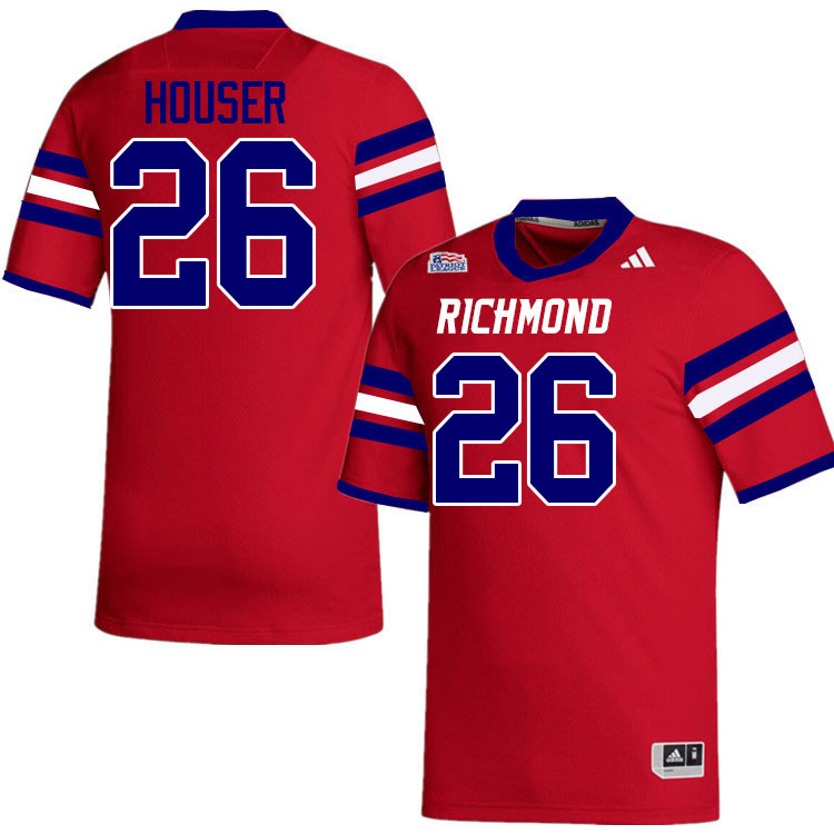 Richmond Spiders #26 Blake Houser College Football Jerseys,Uniforms-Red